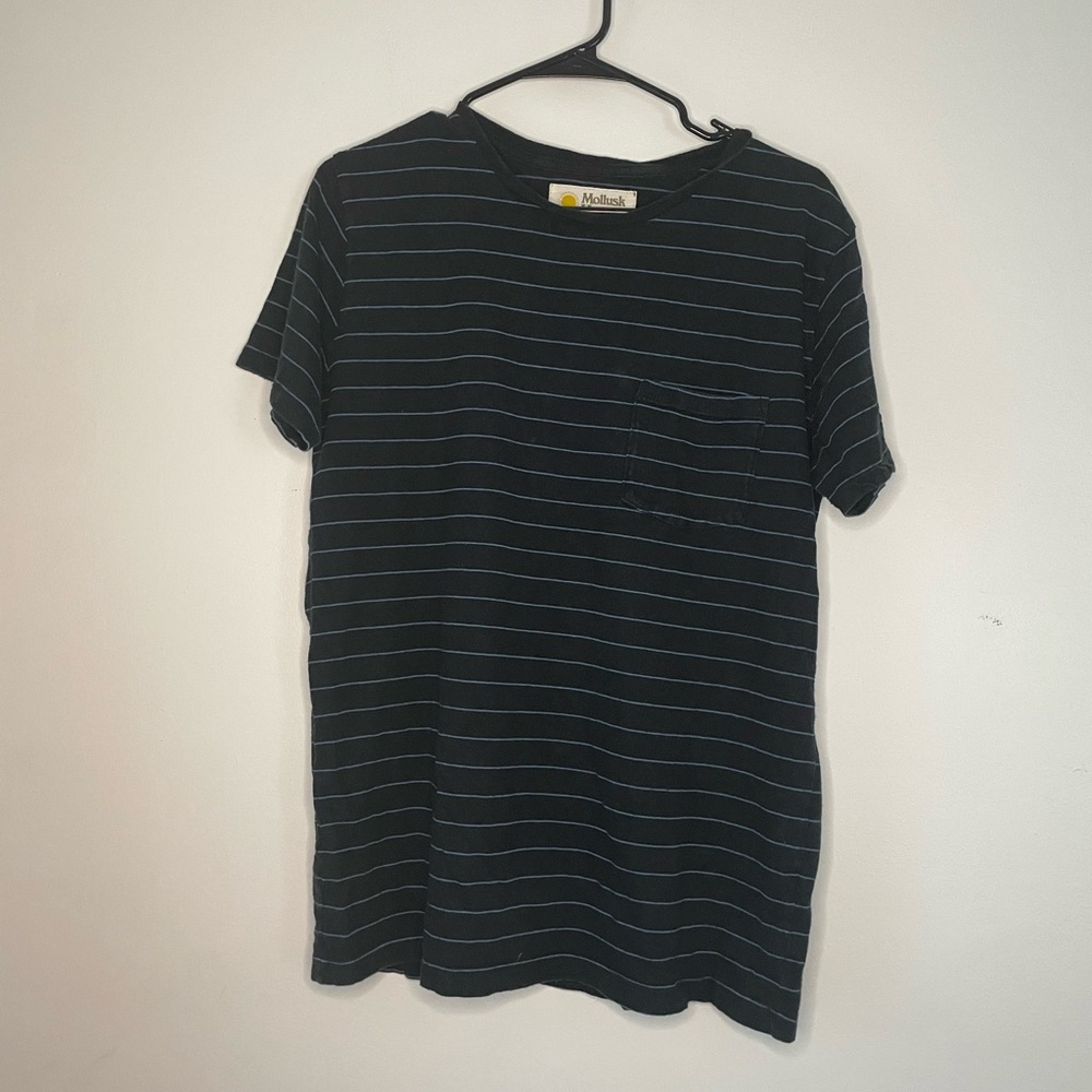 Mollusk Hemp Striped T shirt Mens Medium